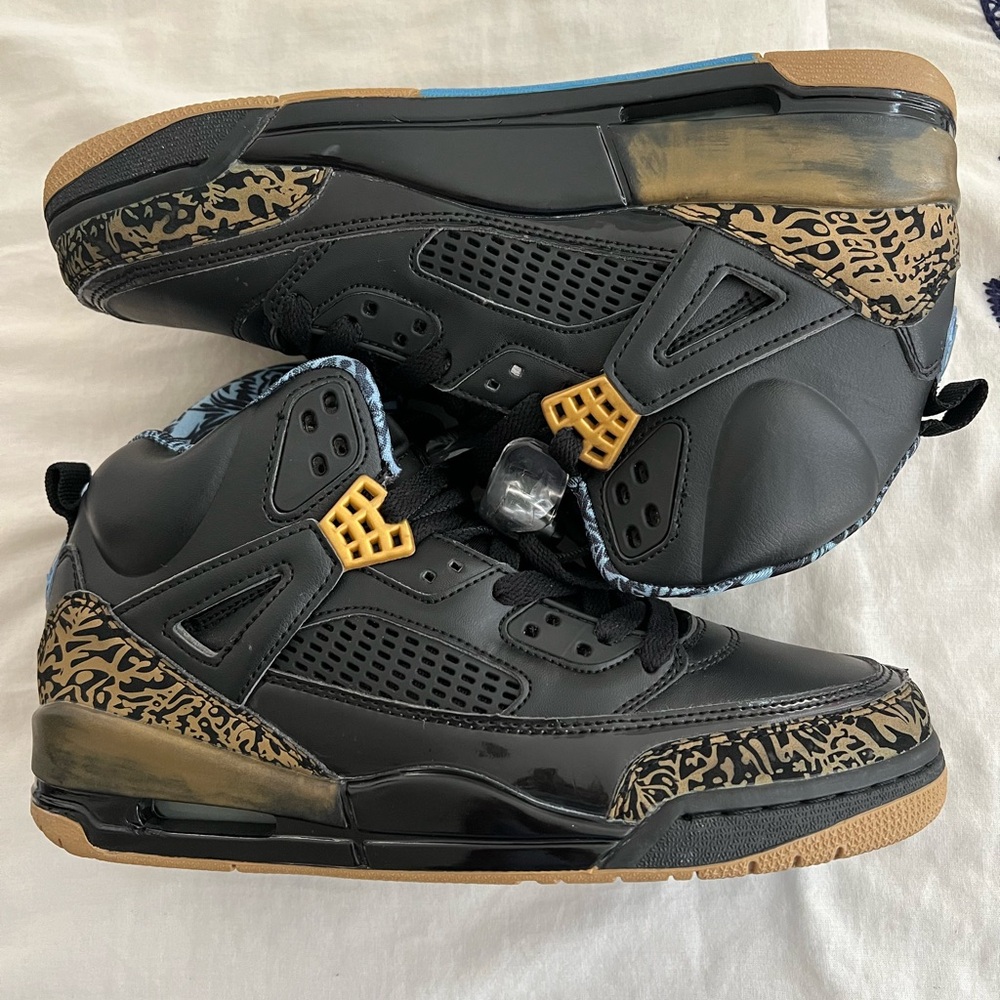 New Air Jordan Spizike Kings County 315371-070 Sz 8 Black Gold Blue Ribbon Rare